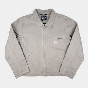 Carhartt Detroit Jacket Men's XL Relaxed Fit Rugged Flex Duck Lined Desert Tan